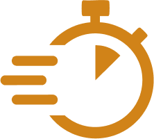 Timer clock icon indicating CFS’ on-time pickup & delivery score